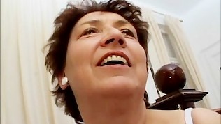Hairy lady masturbating