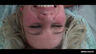 Busty amateur wives sucking and riding a big cock in exclusive threesome