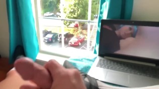 HOT WINDOW CUMSHOT HARD SISSY CD COCK