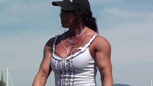 Public Pole Dancing At The Bayside Marina Photoshoot With FBB Model Latia
